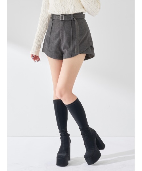 ダーリッチサイドスリットハイウエストショートパンツ Darich（ダーリッチ） パンツ サイドスリットハイウエストショート