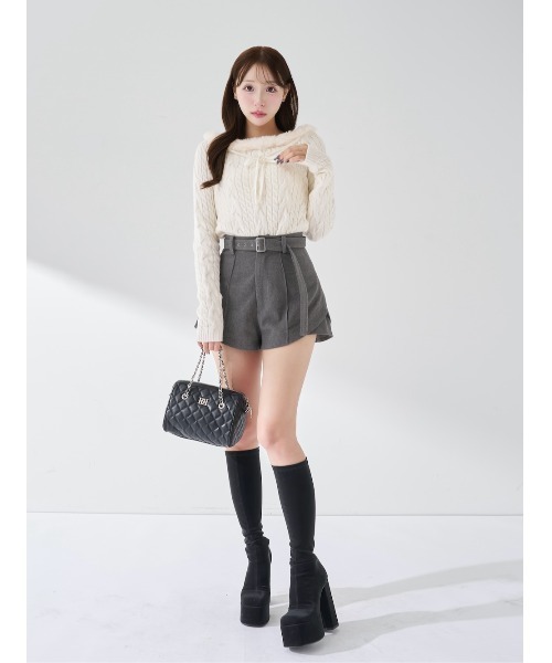 Darich（ダーリッチ） パンツ サイドスリットハイウエストショート