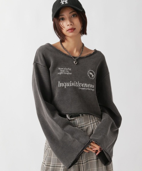 PAGEBOY（ページボーイ） スウェットカットソー FREE チャコールグレー