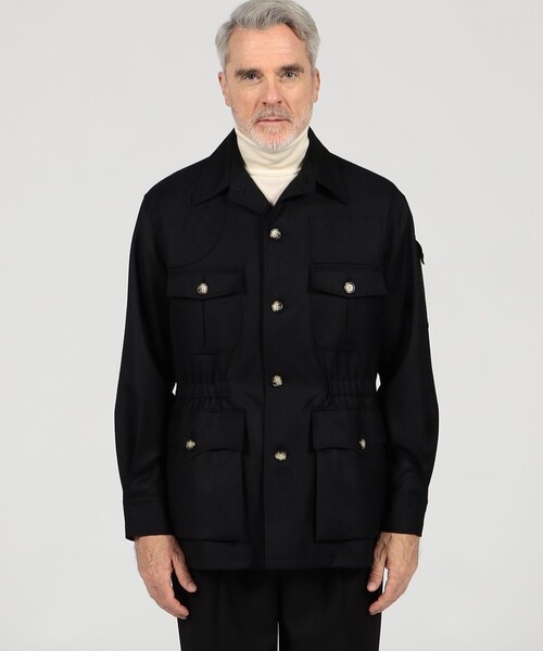 ブルゾン アウター 「別注」Willis＆Geiger ウール シャツブルゾン DORMEUIL メンズの画像