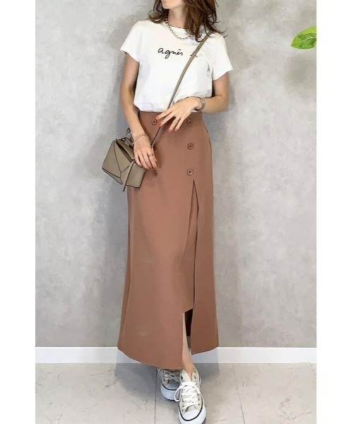 「&. NOSTALGIA」 スカート FREE カーキ レディース_画像3