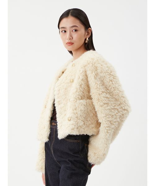 Mila Owen（ミラオーウェン） ジャケット ノーカラージャケット 金釦