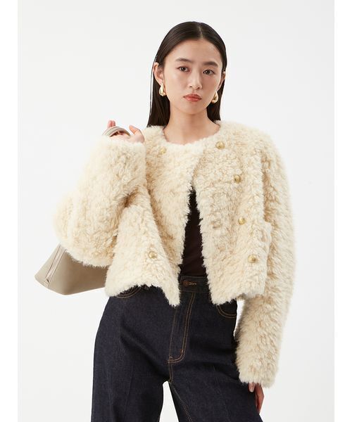 Mila Owen（ミラオーウェン） ジャケット ノーカラージャケット 金釦