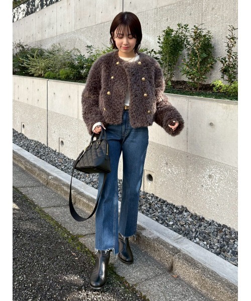 Mila Owen（ミラオーウェン） ジャケット ノーカラージャケット 金釦