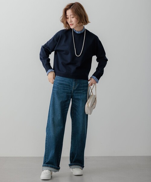 「23区」 スウェットカットソー 38 ホワイト レディース_画像2