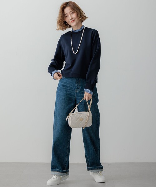 「23区」 スウェットカットソー 38 ホワイト レディース_画像3