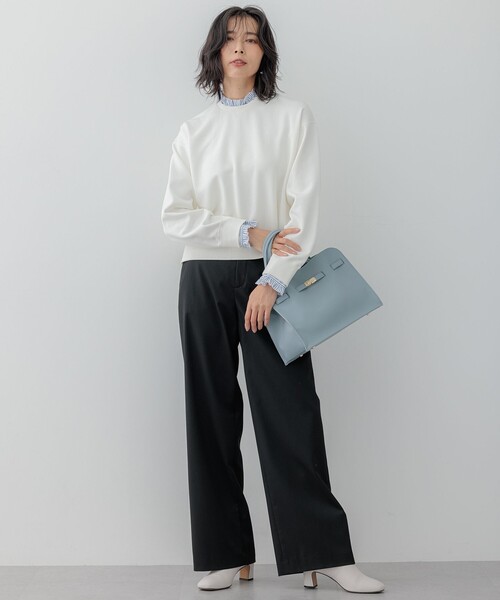 「23区」 スウェットカットソー 38 ホワイト レディース_画像6