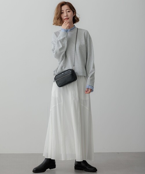 「23区」 スウェットカットソー 38 ホワイト レディース_画像7