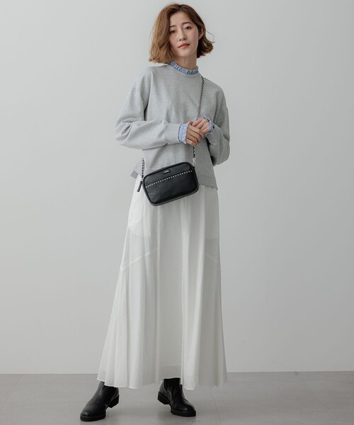 「23区」 スウェットカットソー 38 ホワイト レディース_画像8