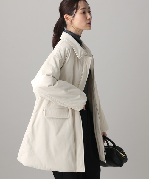 希少　極美品　マルニ　カシミヤ混　ダウンコート　ノーカラーコート　2way ウールカシミヤビーバー ノーカラー コート｜ニジュウサンクの通販