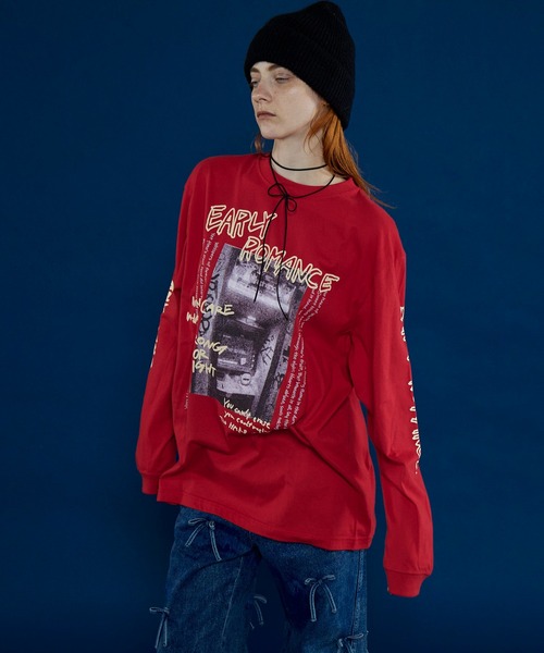 メゾンスペシャル　レースカットソー　レッド MAISON SPECIAL（メゾンスペシャル） 長袖カットソー FREE レッド