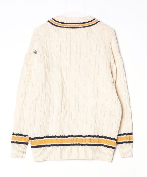 「NAUTICA」 長袖ニット MEDIUM オフホワイト メンズ