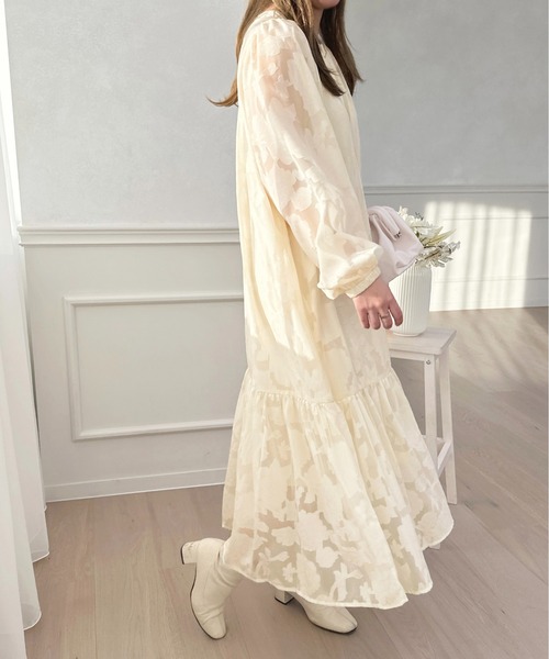 「apres jour」 長袖ワンピース X-LARGE アイボリー レディース_画像5