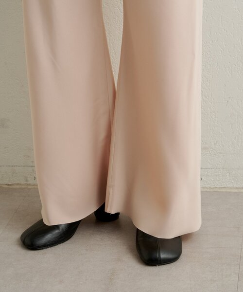 パンツ サテンバイアスイージーパンツ レディースの画像