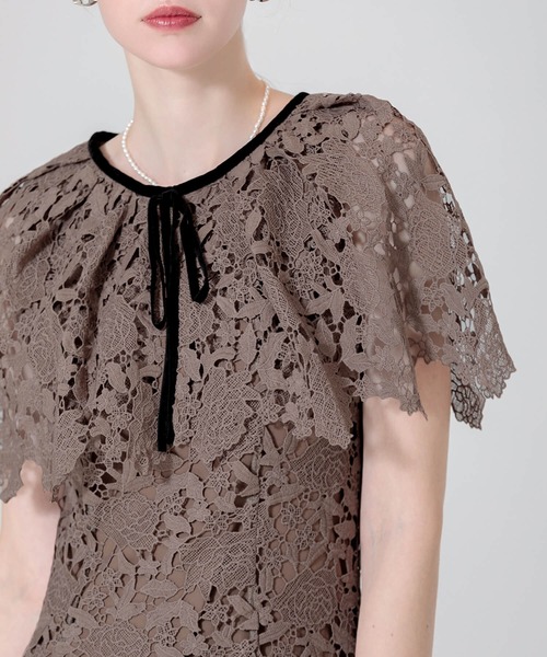 「Leja」 半袖ワンピース MEDIUM ライトブラウン レディースの画像