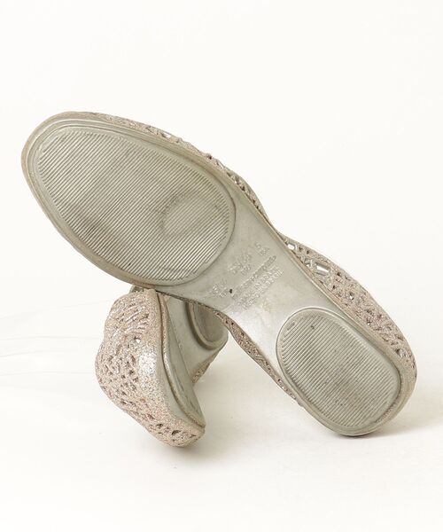 「melissa」 フラットサンダル「campanaコラボ」 35/36 シルバー レディース_画像3