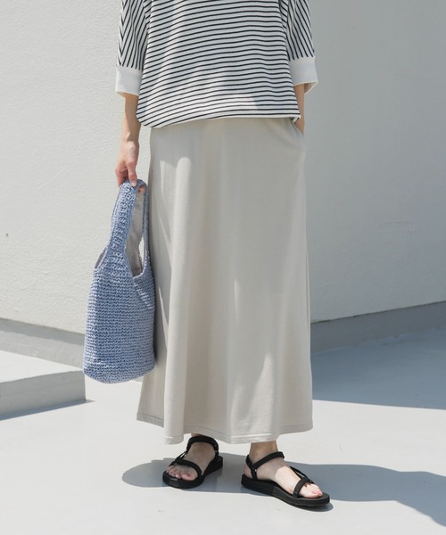 [URBAN RESEARCH DOORS] длинная юбка MEDIUM черный женский 