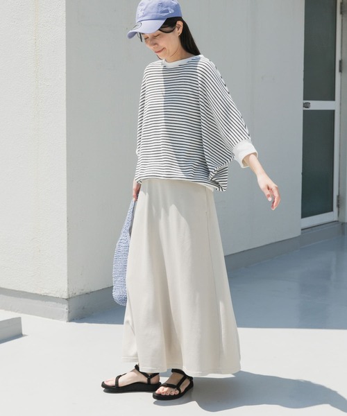 [URBAN RESEARCH DOORS] длинная юбка MEDIUM черный женский 