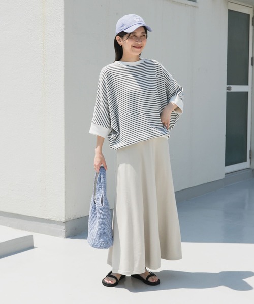 [URBAN RESEARCH DOORS] длинная юбка MEDIUM черный женский 