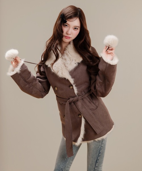 Silentand ムートンコート ボアコート Velvet BonBon Coat(Long