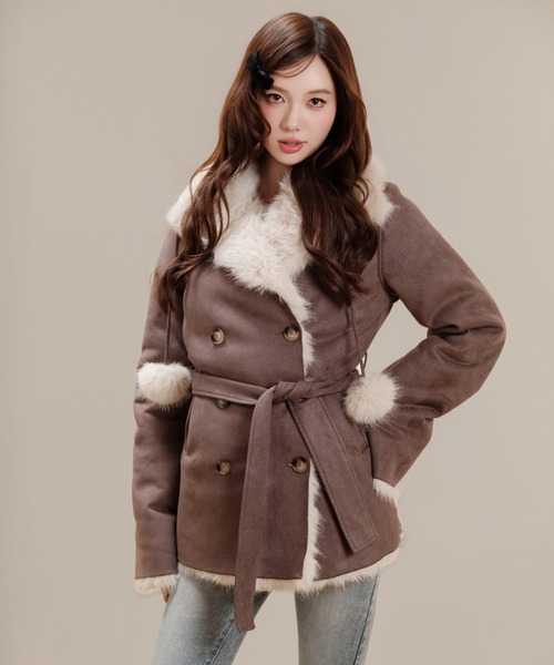 Silentand ムートンコート ボアコート Velvet BonBon Coat(Long