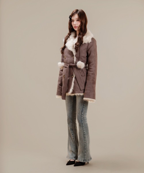 Silentand ムートンコート ボアコート Velvet BonBon Coat(Long