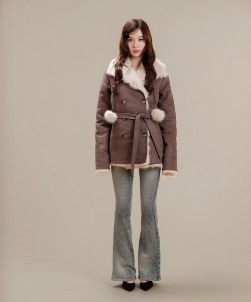 Silentand ムートンコート ボアコート Velvet BonBon Coat(Long