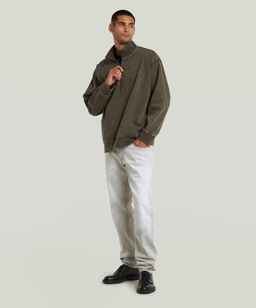 G-STAR RAW トレーナー スウェット Washed HB Relaxed Half Zip 