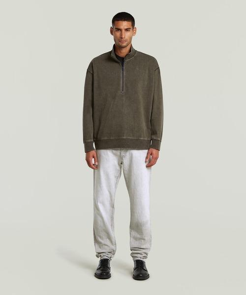 G-STAR RAW トレーナー スウェット Washed HB Relaxed Half Zip 