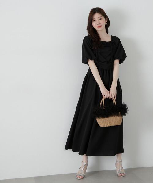 「PROPORTION BODY DRESSING」 半袖ワンピース MEDIUM カーキ レディース_画像4