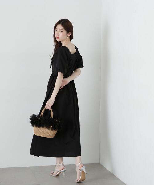 「PROPORTION BODY DRESSING」 半袖ワンピース MEDIUM カーキ レディース_画像6