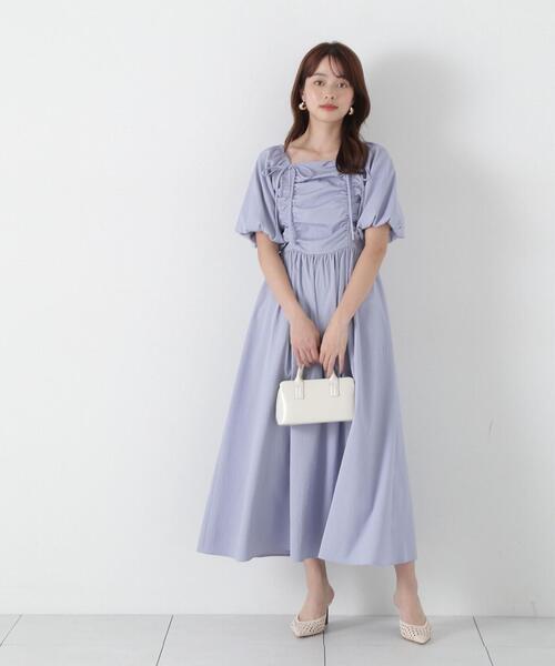 「PROPORTION BODY DRESSING」 半袖ワンピース MEDIUM カーキ レディース_画像9