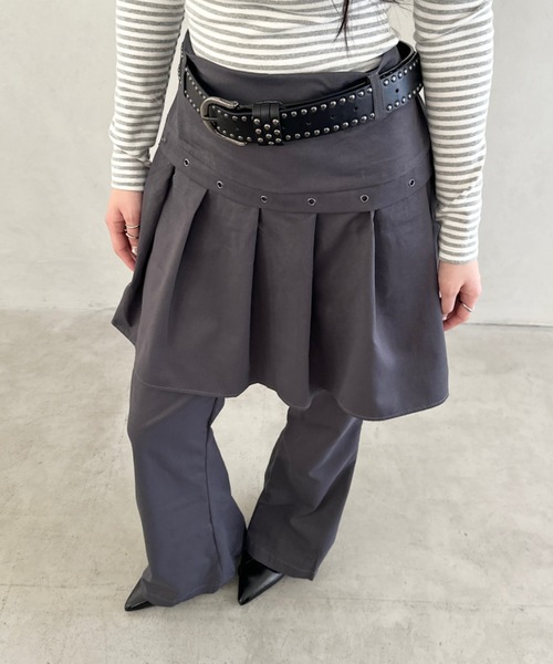 COMME des GARÇONS　プリーツスカートレイヤードパンツ Bamm パンツ プリーツスカートレイヤードパンツ レディース : ZOZOTOWN
