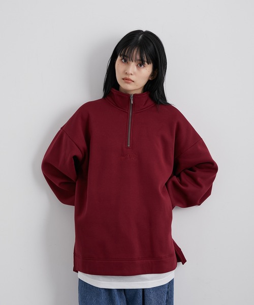 「JUNRED」 スウェットカットソー M ワイン メンズ_画像8