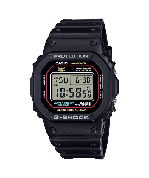 G-SHOCK 「G-SHOCK」 デジタル腕時計 FREE ブラック×レッド メンズ