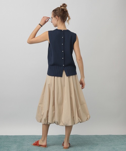 「saloon」 ニットベスト FREE ライトグレー レディース_画像5