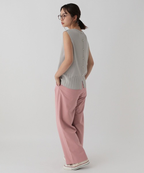 「saloon」 ニットベスト FREE ライトグレー レディース_画像9