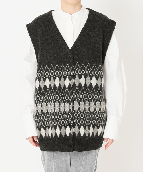 「CITYSHOP」 ニットベスト FREE グレー レディース_画像3