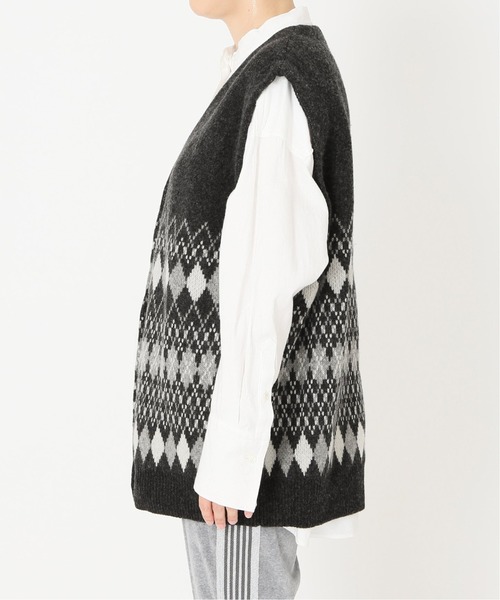 「CITYSHOP」 ニットベスト FREE グレー レディース_画像4