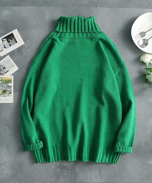 「BENDER TOKYO」 タートルネックニット L ベージュ メンズ_画像8