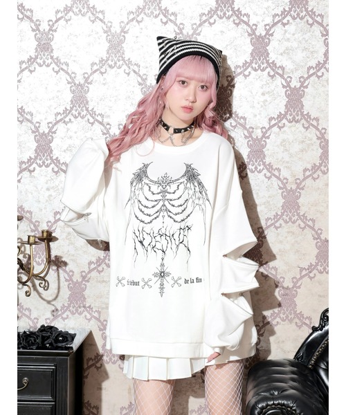 NOEMIE（ノエミー） tシャツ 袖ファスナークロスプリントユニセックス