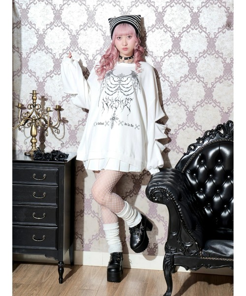 NOEMIE（ノエミー） tシャツ 袖ファスナークロスプリントユニセックス