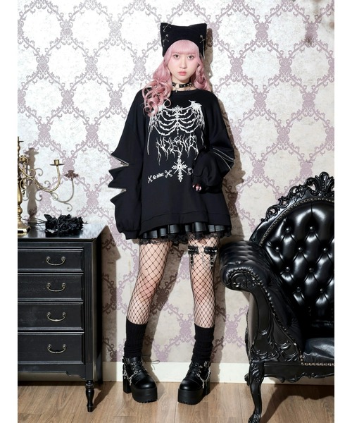 NOEMIE（ノエミー） tシャツ 袖ファスナークロスプリントユニセックス