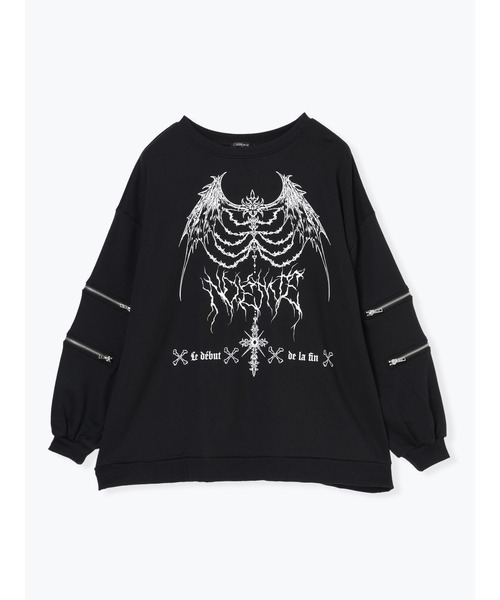 NOEMIE（ノエミー） tシャツ 袖ファスナークロスプリントユニセックス
