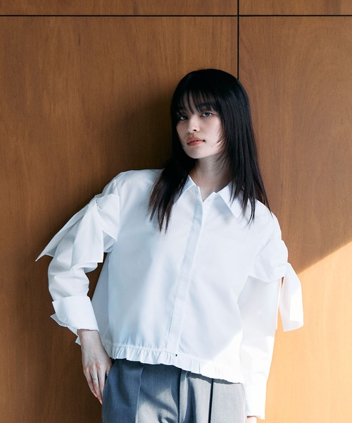 【新品タグ付】un number ［LADY］リボンスリーブシャツ un0129_0419_3024x.jpg?v=1625715420
