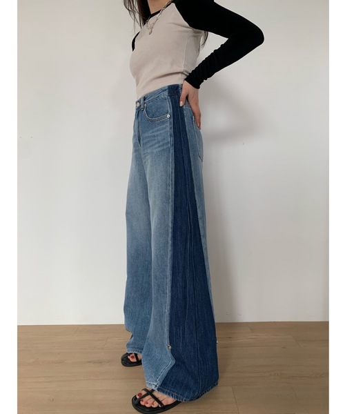 「Didot.showroom」 デニムパンツ L ブルー レディース_画像4