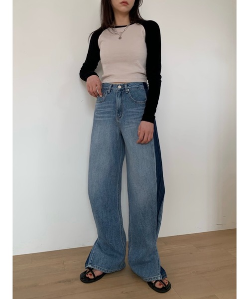 「Didot.showroom」 デニムパンツ L ブルー レディース_画像5