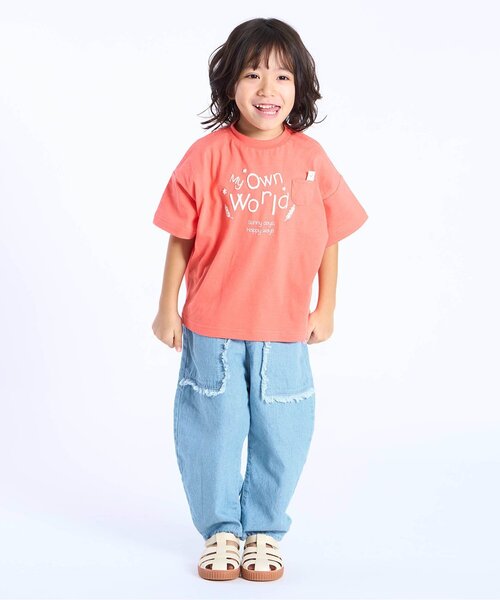 Seraph（セラフ） ワイドパンツ パンツ リメイク風ラウンドデニム