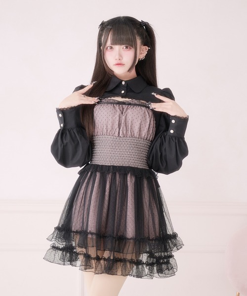 Pal elfy ワンピース ドットチュールキャミワンピース : ZOZOTOWN