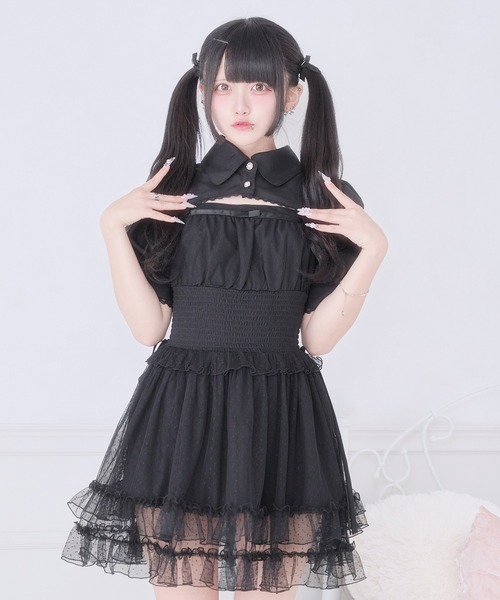 Pal elfy ワンピース ドットチュールキャミワンピース : ZOZOTOWN